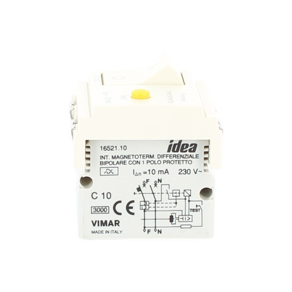 Vimar 16521.10 Idea Magnetothermischer Diffusorschalter 10A 10Ma Weiß